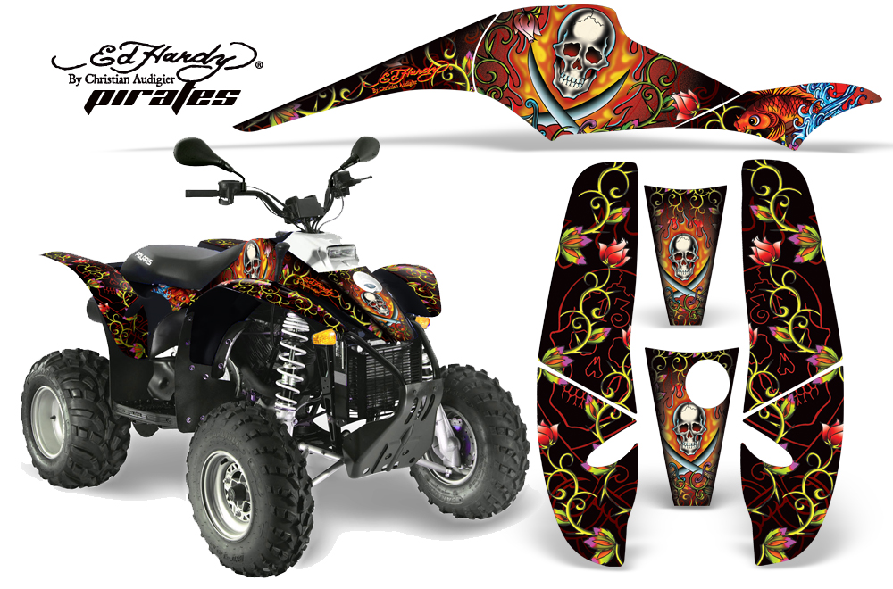 Polaris Scrambler 500 Trlblazer 350 Graphics EH Pirates Red